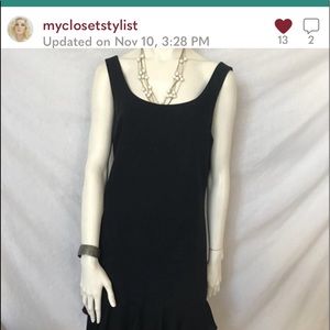 Barneys Black Cocktail Dress Donna Ricco NY 10 NWT